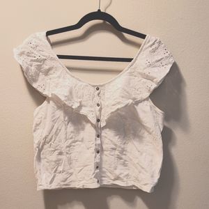 American Eagle white crop top